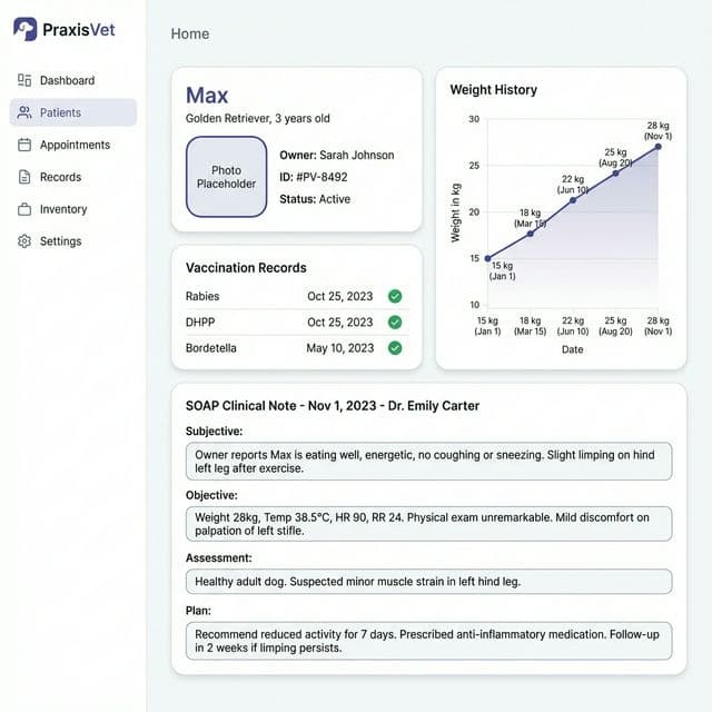 Dashboard PraxisVet